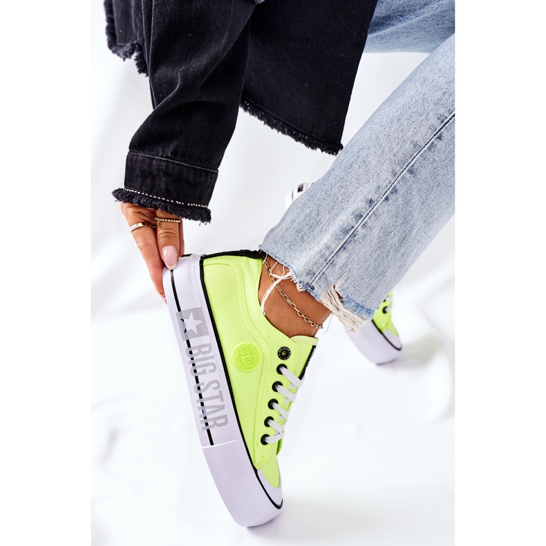 Tenisky na platformě The Big Star II274022 Neon Yellow žlutá 2