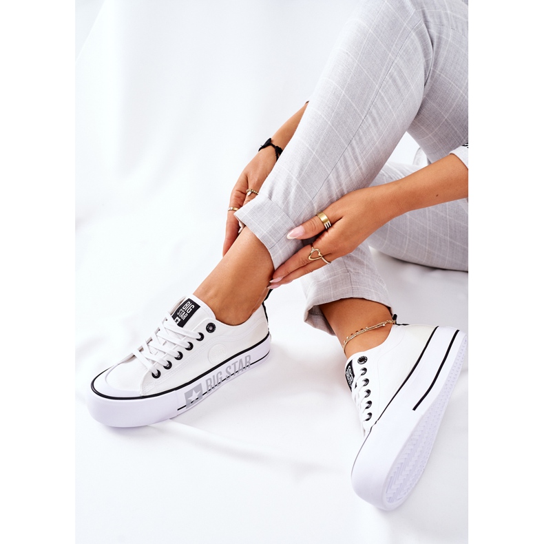 Tenisky na platformě Big Star II274021 v bílé barvě bílý 1 Tenisky na platformě Big Star II274021 v bílé barvě bílý 1