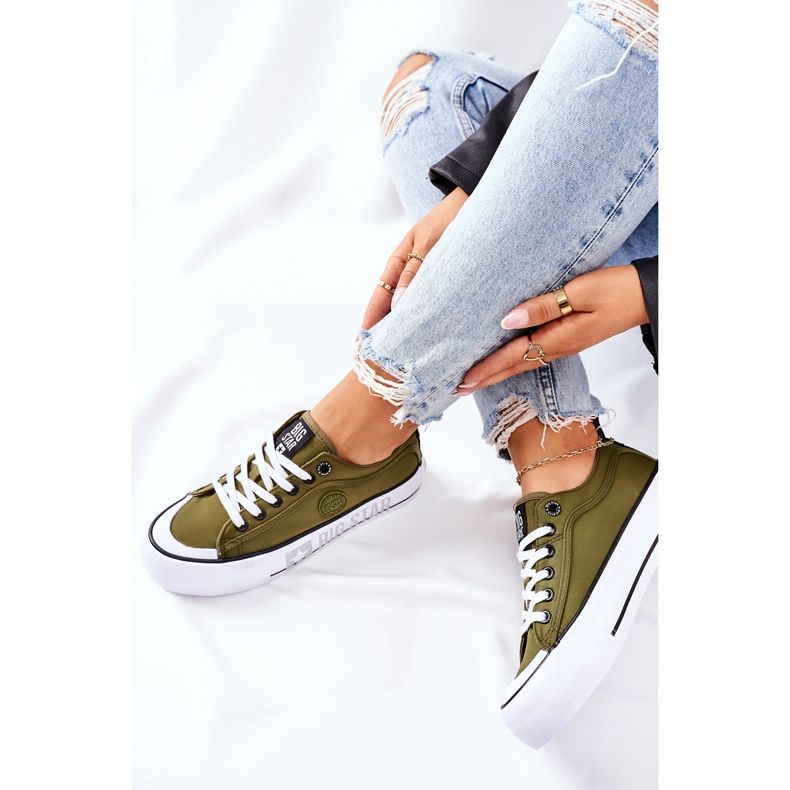 Tenisky na platformě Big Star II274024 Khaki zelený 1