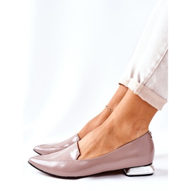 Mokasíny na stříbrném podpatku Laura Messi 2013 Cappuccino vícebarevný 1