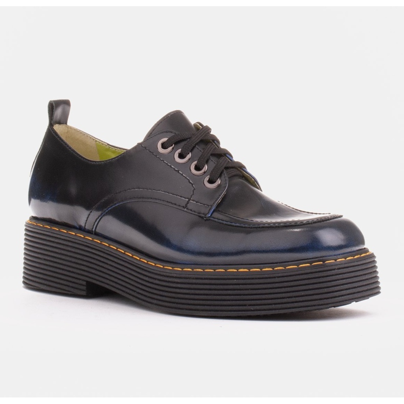 Marco Shoes Mokasíny Chiara z broušené kůže černý modrý 1