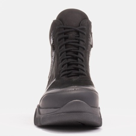 Marco Shoes Sportovní boty Mil s ozdobným lakem černá 1