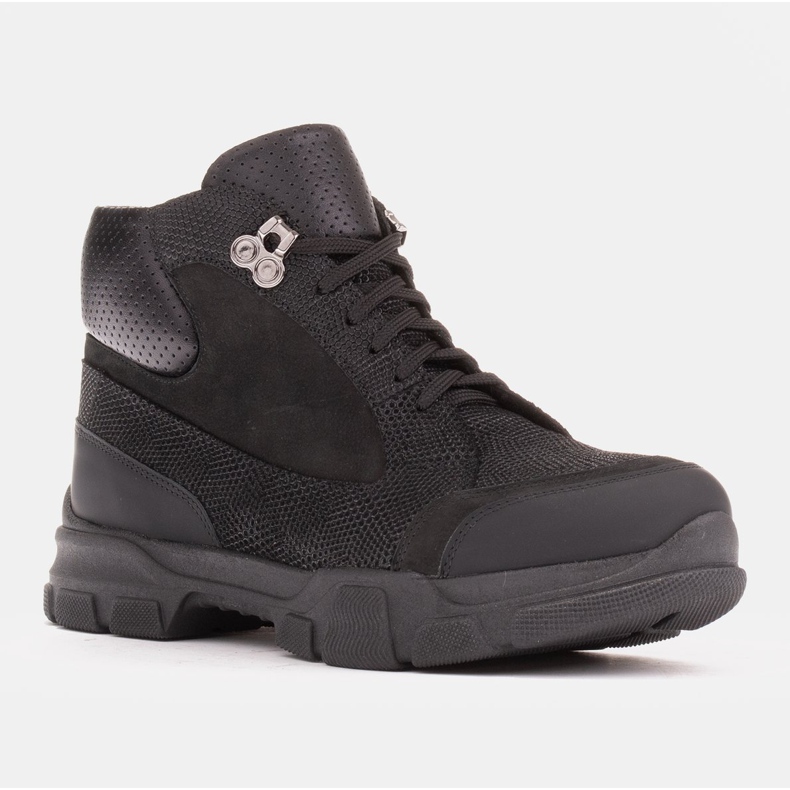 Marco Shoes Trekové boty z přírodní kůže černý 1