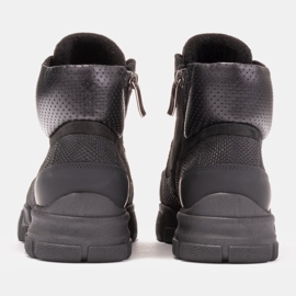 Marco Shoes Trekové boty z přírodní kůže černá 5