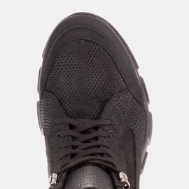 Marco Shoes Trekové boty z přírodní kůže černá 6