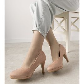 Růžové lodičky na jehlovém podpatku Marino růžový 1