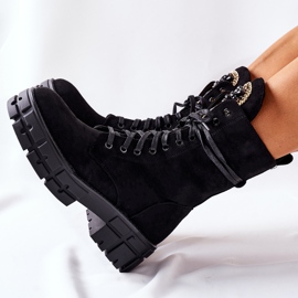 PS1 Semišové hřejiví dělníci s kameny Black Hadley černá 1