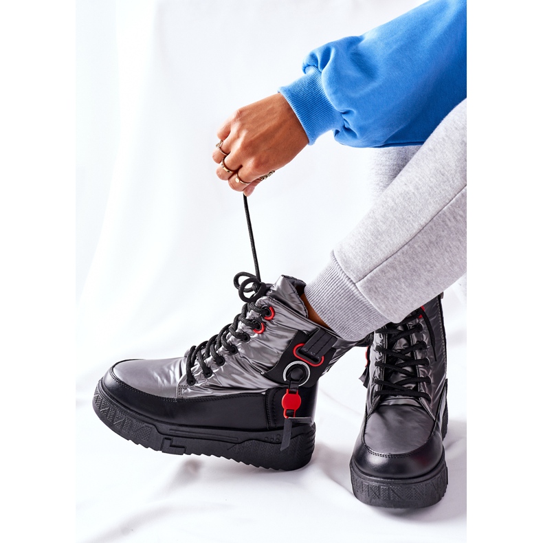 PB1 Dámské stříbrné lapače Cascia černá šedá 1