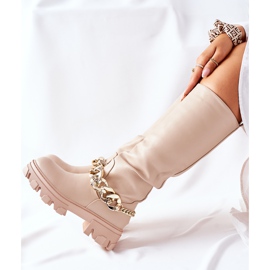 PB1 Vysoké béžové boty Cecina béžový 1