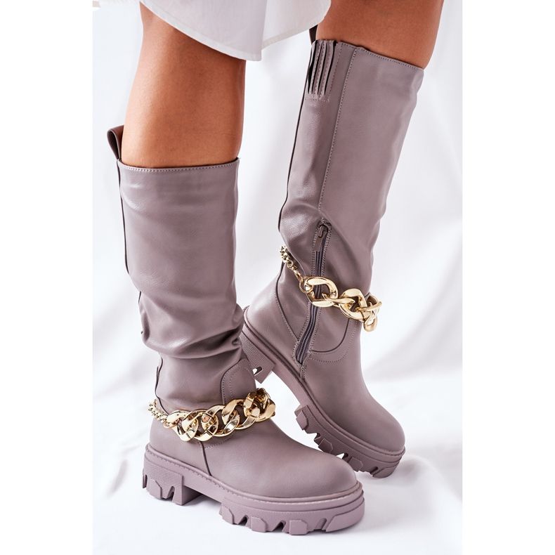 PB1 Vysoké boty Cecina Grey šedá 1