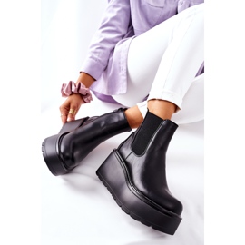 PB1 Černé teplé kozačky od Montiano černá 1