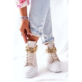 PB1 Vysoké tenisky na platformě La Rocca Beige béžový 1