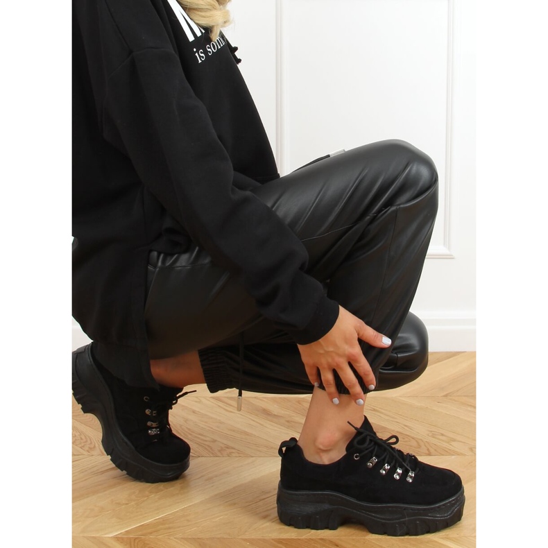 Černá 6290 Černá sportovní obuv s vysokou podrážkou 2