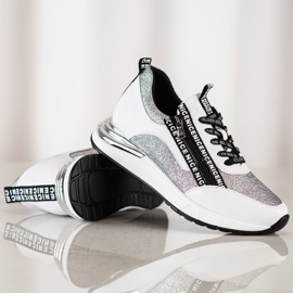 Tenisky VINCEZA se zipem bílý šedá 1