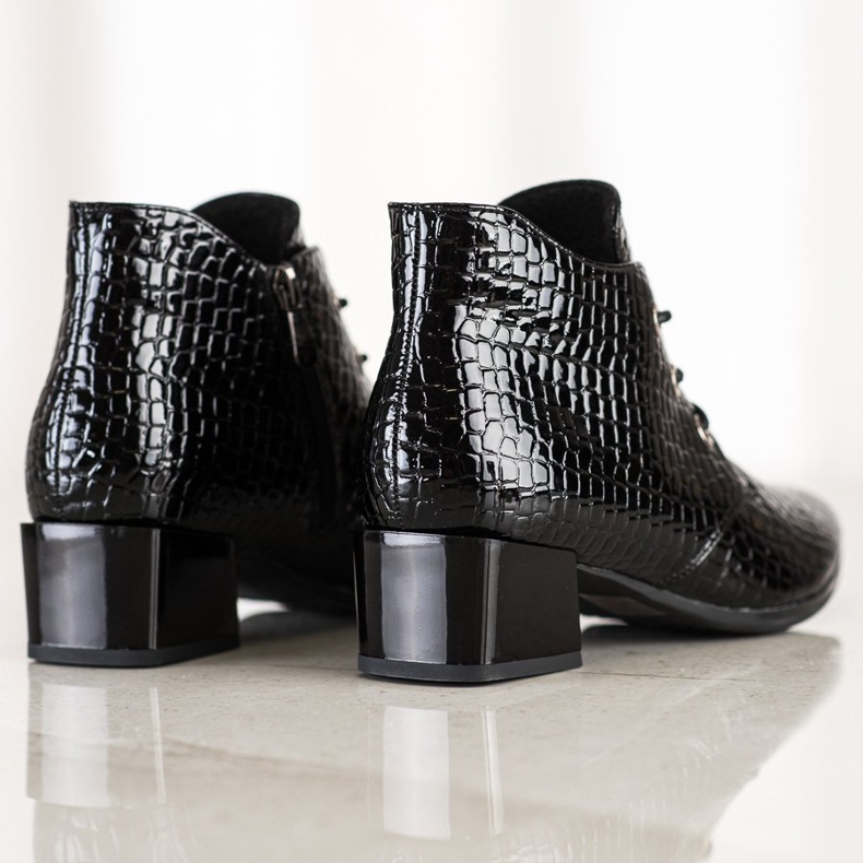 Šněrovací boty VINCEZA černá 1