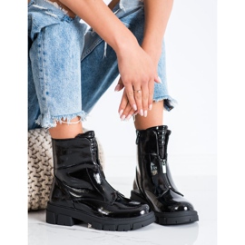 Lakované tašky na zip S. Barski černá 1