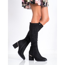 Filippo Elegantní semišové boty černá 2