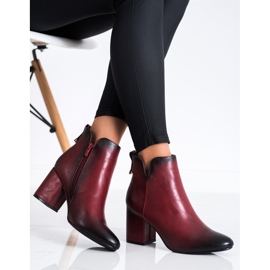 M.Daszyński Kaštanové boty s izolací červený 2