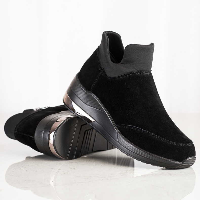 Filippo Kožené tenisky na zip černá 1