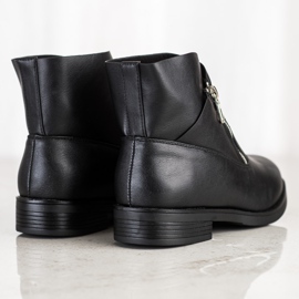 SHELOVET Černé boty na zip černá 4