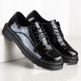 Filippo Kožené boty s hadím potiskem černý 1