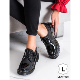 Filippo Šněrovací kožené boty černý 1