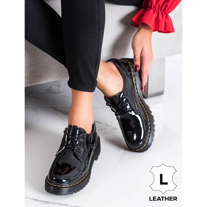 Filippo Šněrovací kožené boty černá 1