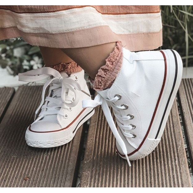 FRROCK Dětské klasické vysoké bílé tenisky Filemon bílý 5 FRROCK Dětské klasické vysoké bílé tenisky Filemon bílý 5