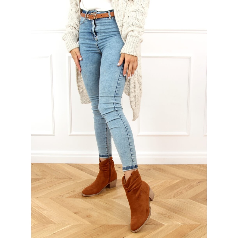 Kozačky na vysokém podpatku velbloud Z1165 Camel hnědý 2