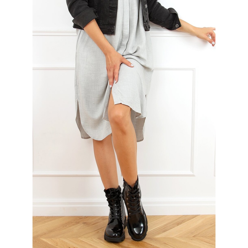 Černá šněrovačka Y9551 černá 1