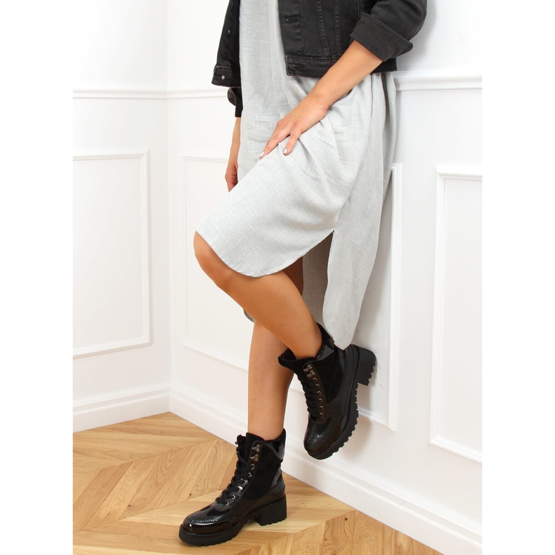 Boty na silné podrážce KL-757 Black černý 2