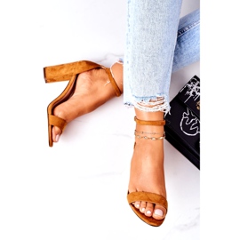 PS1 Semišové sandály na baru Camel Florence hnědý 1