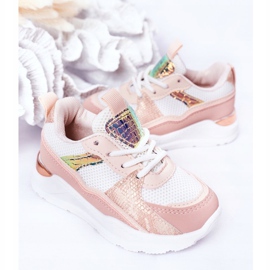 Dívčí sportovní boty růžové tenisky růžový 4