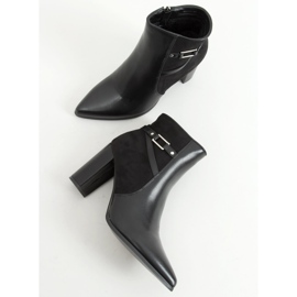 Černé kozačky na vysokém podpatku E9306 Black černá 1 Černé kozačky na vysokém podpatku E9306 Black černá 1