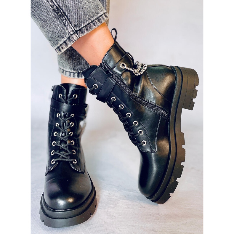 Černý Pracovníci s řetězy RQ381 Černá 2