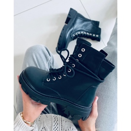 Šněrovací boty černé RQ379 černé černý 1