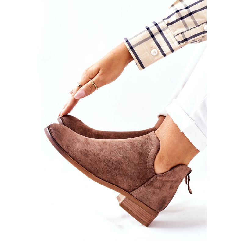 Vinceza Dámské semišové zateplené kozačky béžové Joaliene béžový 1