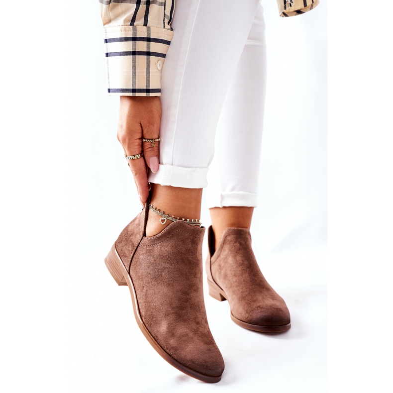 Vinceza Dámské semišové zateplené kozačky béžové Joaliene béžový 2