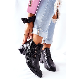 Vinceza Černé boty na vysokém podpatku Albeq černá 2