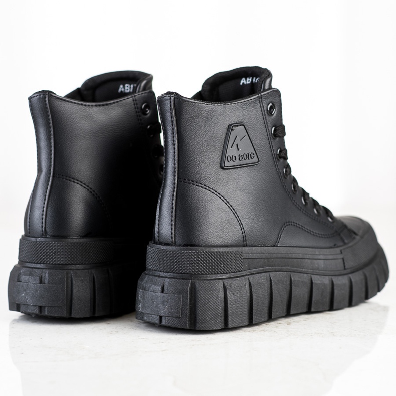 SHELOVET Tenisky S Eko Kůže Na Platformě černá 1