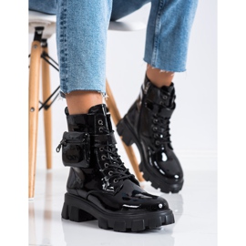 Weide Lakovaní pracovníci s kapsou černá 2