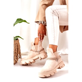 PS1 Teplé boty Jodhpur boty Béžová Dobrý nápad béžový 2