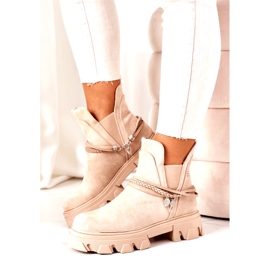 PS1 Teplé boty Jodhpur boty Béžová Dobrý nápad béžový 3