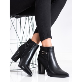 Ideal Shoes Elegantní černé boty ve Spitzu černý 2