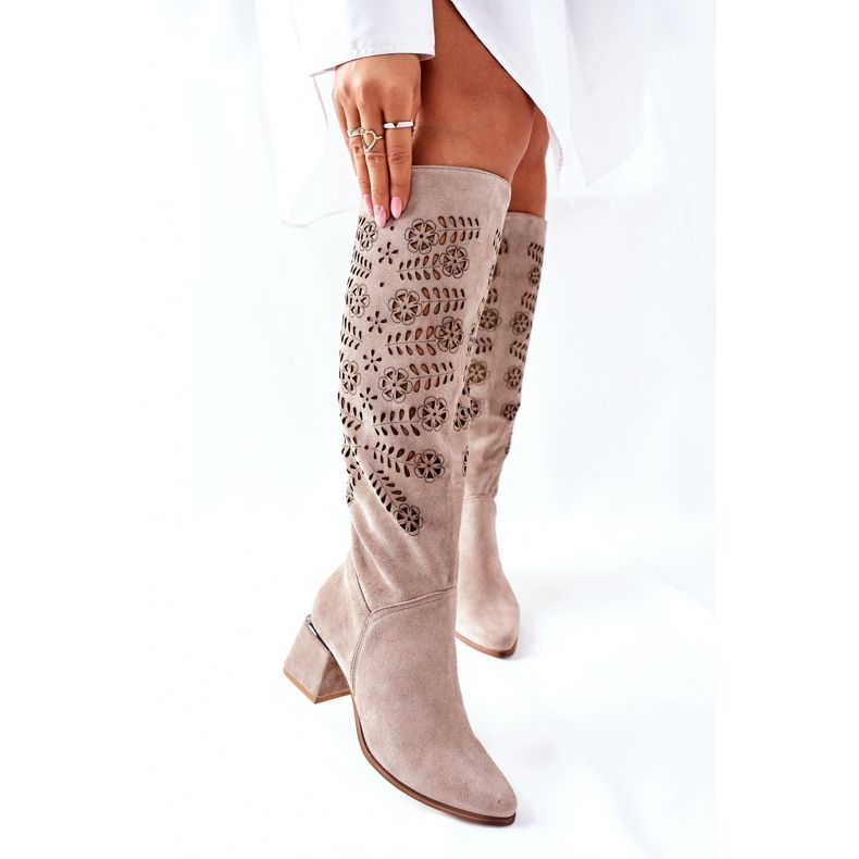 Lewski Shoes Suede Lewski Boty Openwork Brown Romena hnědý 2