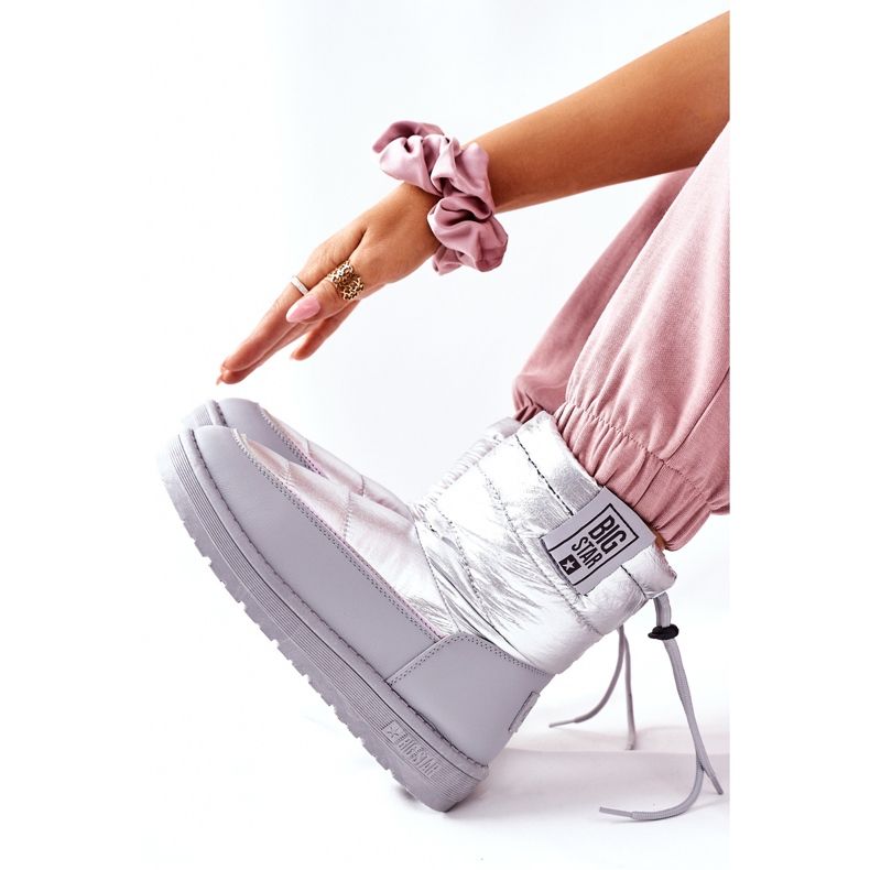 Dámské sněhové boty Big Star II274118 Silver stříbrný 1