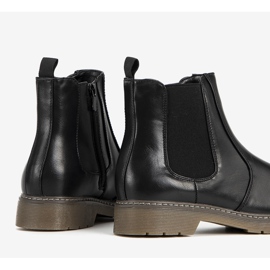 Černé klasické dámské kozačky Goodie černá 1 Černé klasické dámské kozačky Goodie černá 1