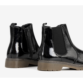 Dámské černé patentované boty Losaria černá 1 Dámské černé patentované boty Losaria černá 1