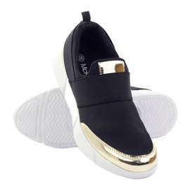 McKey Sportovní softshellové boty z černého zlata černá žlutá 3