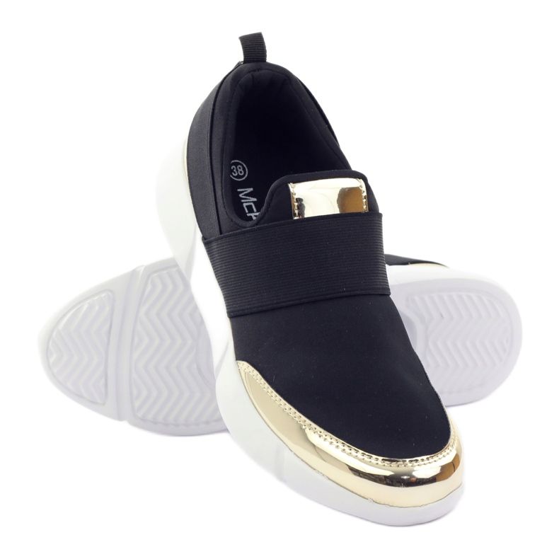 McKey Sportovní softshellové boty z černého zlata černá žlutá 3